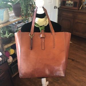Vintage Lucky Brand Leather Tote